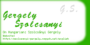 gergely szolcsanyi business card